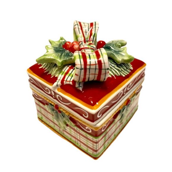 Fitz and Floyd Other - Fitz and Floyd Dear Santa Trinket Candy Box 2009 Original Pkg